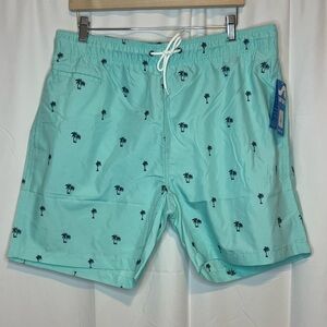 Men's Swimwear Aqua Trunks With Palm Trees Size XL NWT's